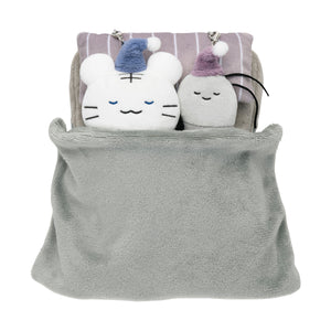 小白虎與黑虎蝦 可與床連接的裝睡狸吊飾套裝