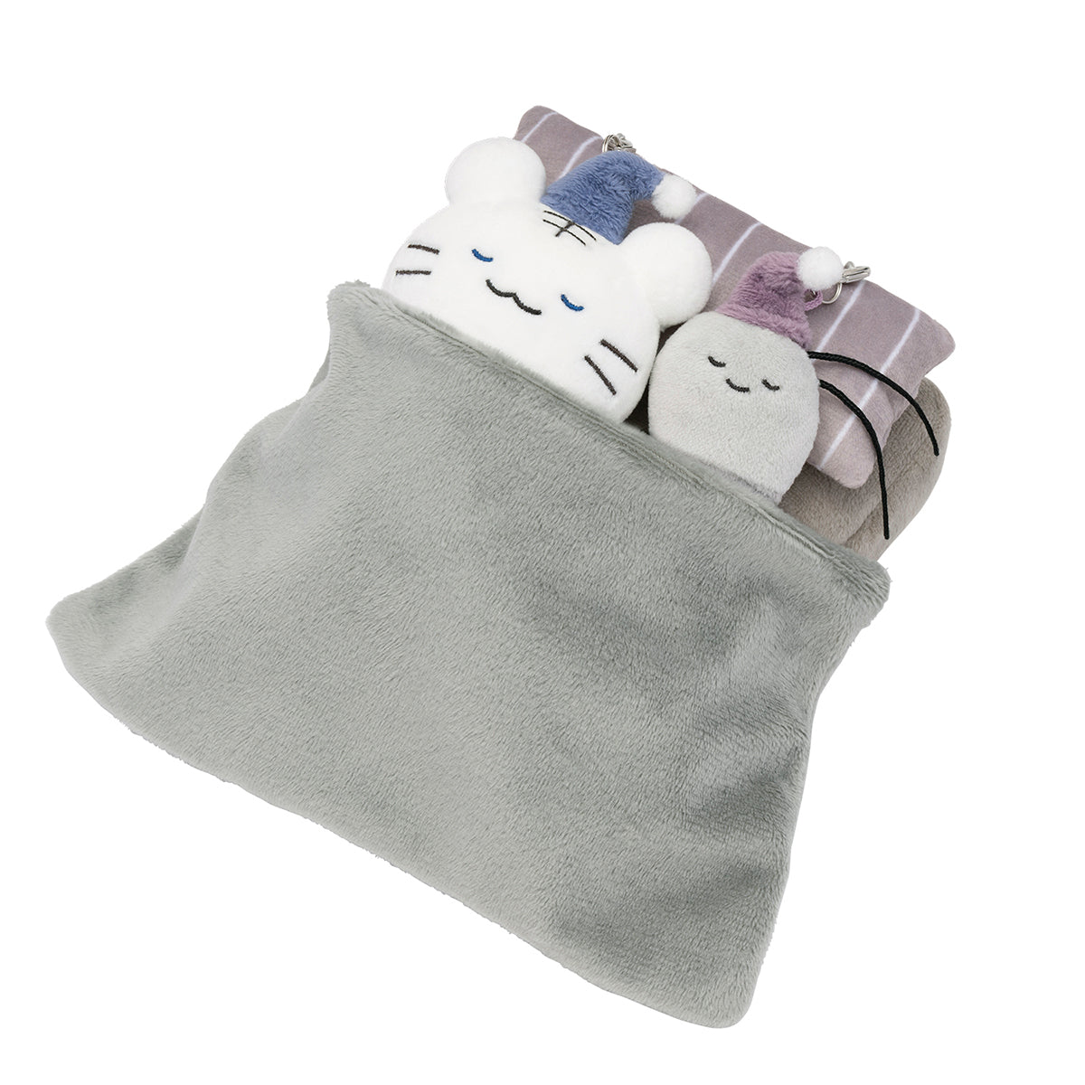 White Tiger & Black Tiger Playing-Possum Mascot Set That Connects to Bed