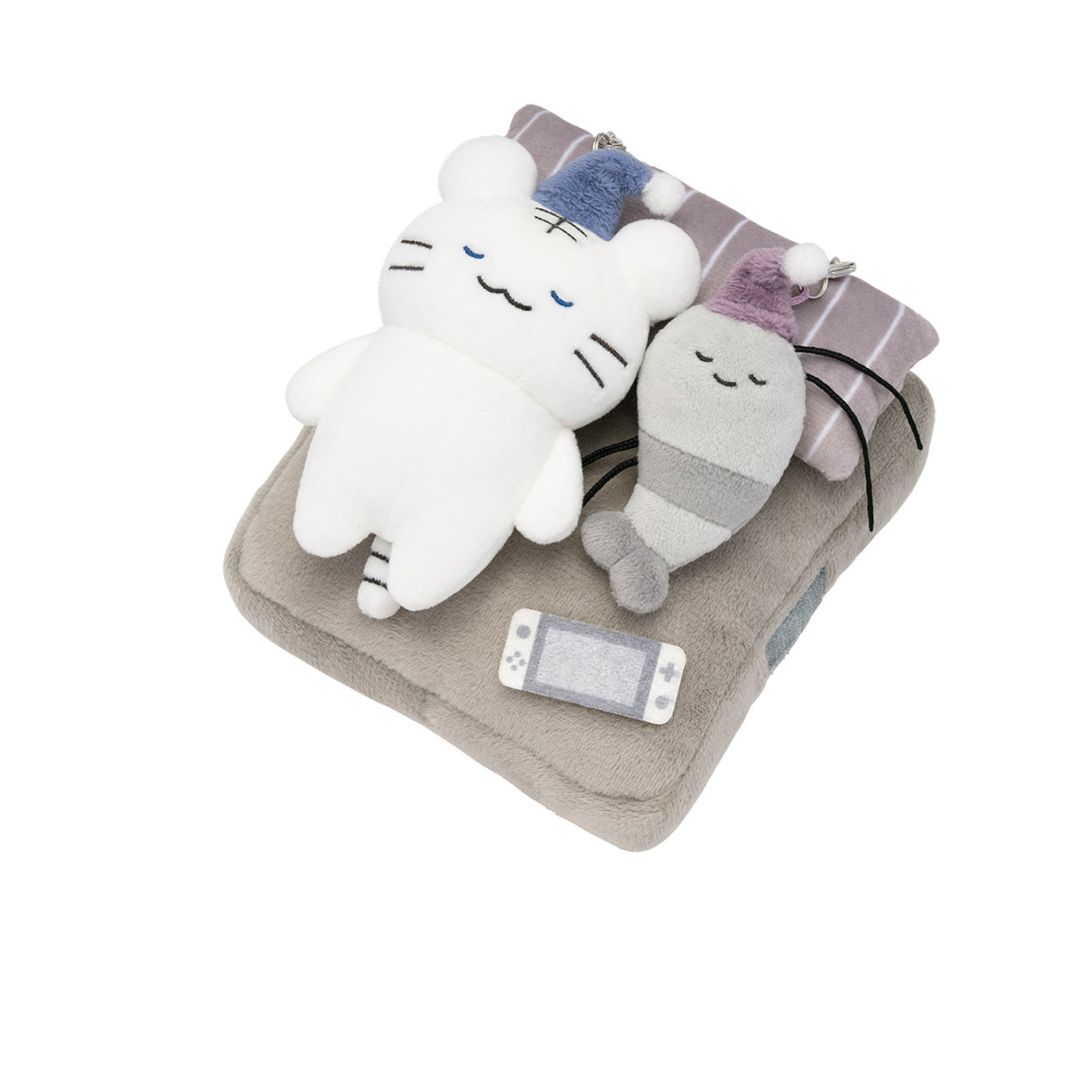 ホワイトタイガーとブラックタイガー ベッドと繋がる狸寝入りな