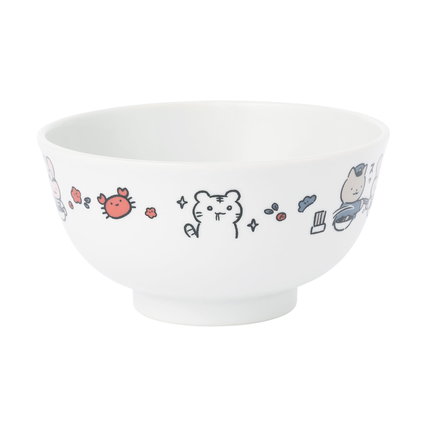 White Tiger and Black Tiger A little Japanese soba bowl & astragalus set