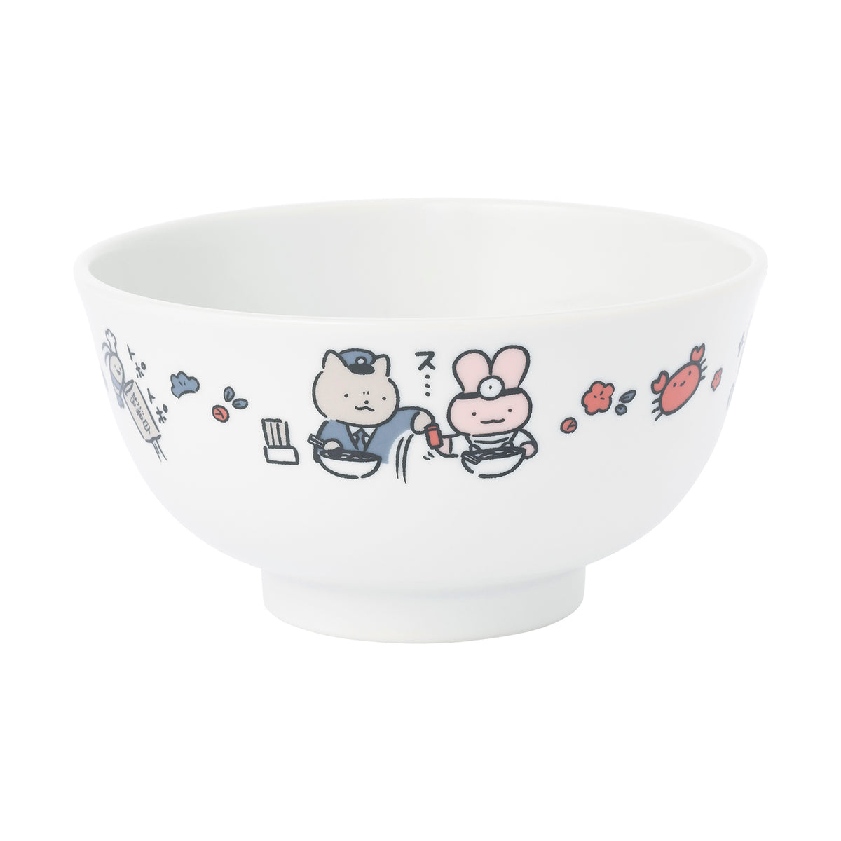 White Tiger and Black Tiger A little Japanese soba bowl & astragalus set