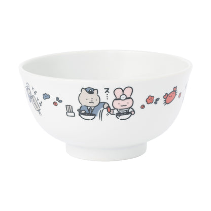 White Tiger and Black Tiger A little Japanese soba bowl & astragalus set