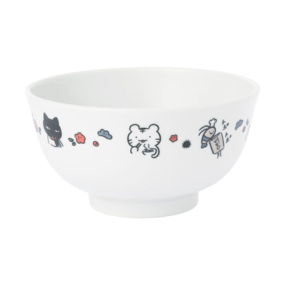White Tiger and Black Tiger A little Japanese soba bowl & astragalus set