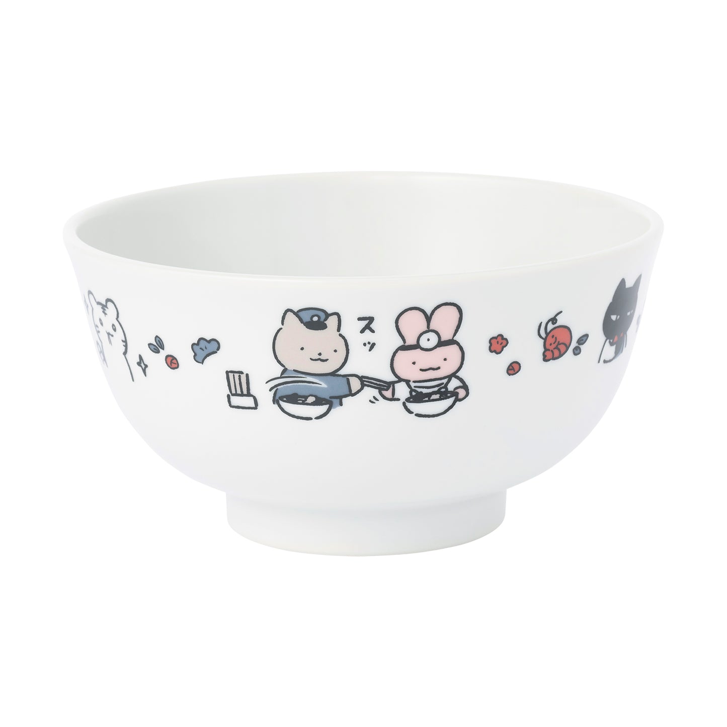 White Tiger and Black Tiger A little Japanese soba bowl & astragalus set