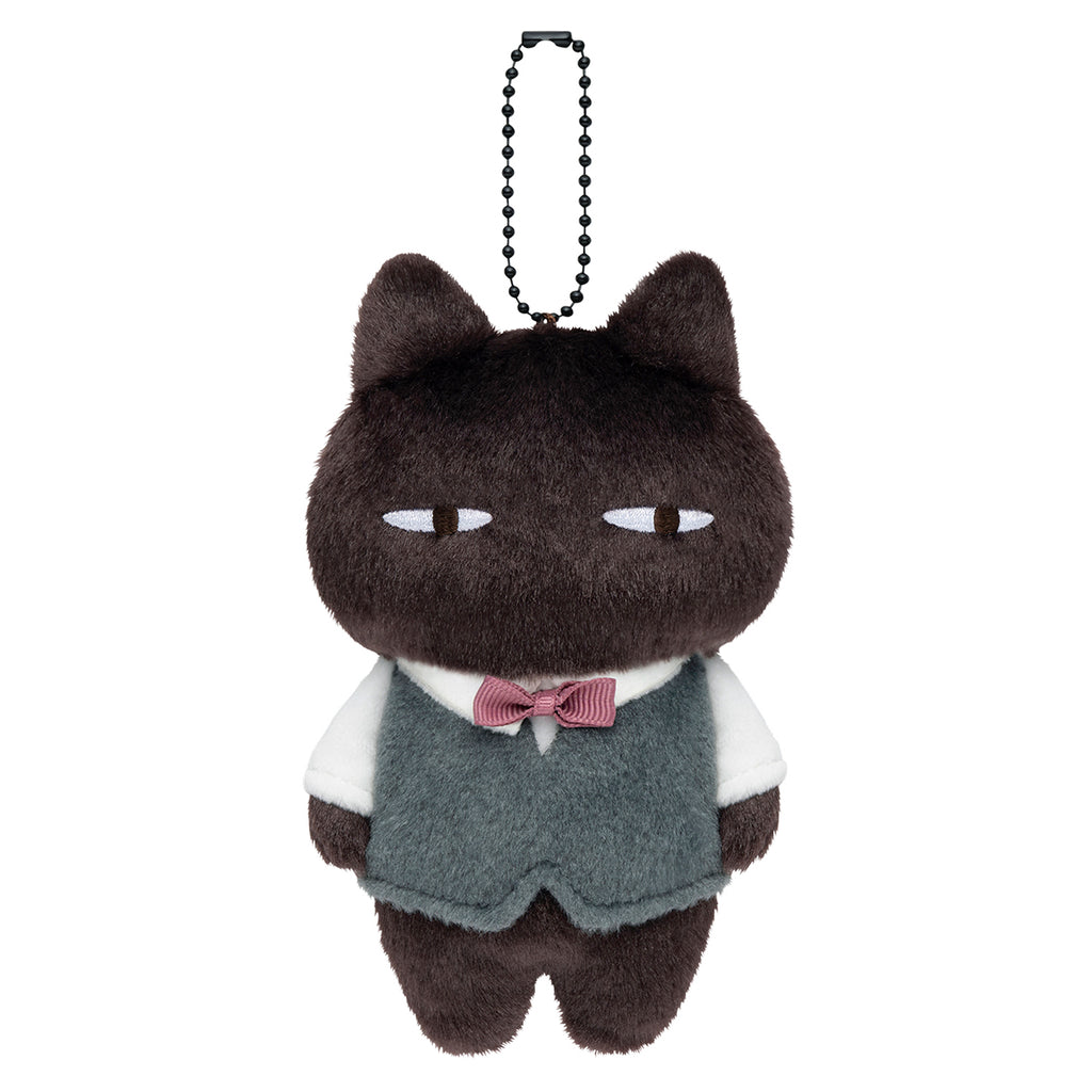 【ブラッキー】可愛い猫（予約） ホワイトタイガーとブラックタイガー ねこマスコット（黒猫マスター
