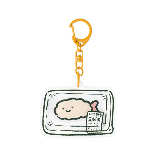 ホワイトタイガーとブラックタイガー ブラックタイガーのシャカシャカアクリルキーホルダー（えび天）