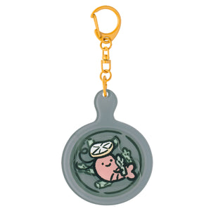 ホワイトタイガーとブラックタイガー ブラックタイガーのシャカシャカアクリルキーホルダー（フライパン）