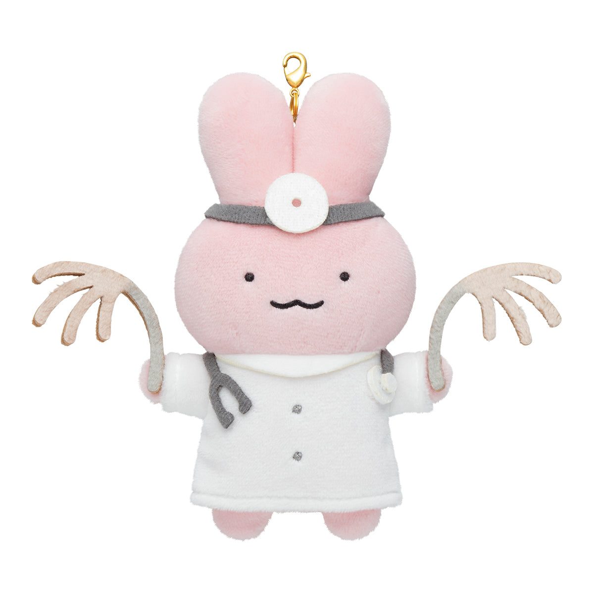 White Tiger & Black Tiger Doctor Usagi Moon-Viewing Plush Mascot with Pouch