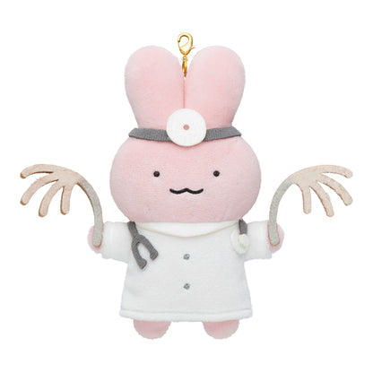 White Tiger & Black Tiger Doctor Usagi Moon-Viewing Plush Mascot with Pouch