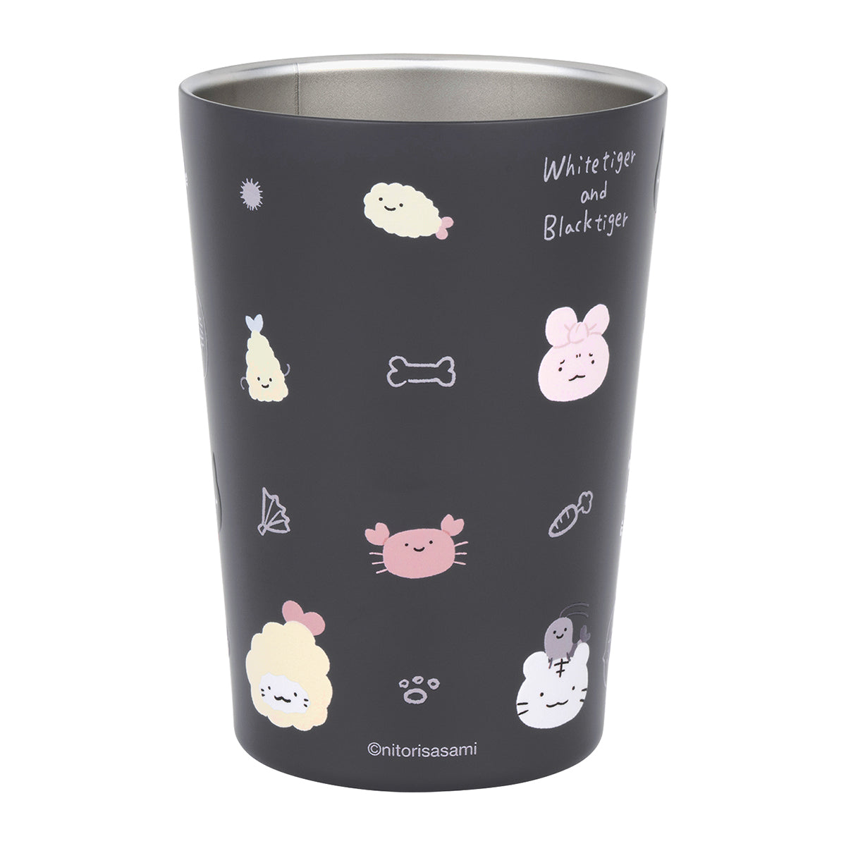 White Tiger & Black Tiger Insulated Tumbler (Gray)