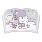 White Tiger and Black Tiger Phone-Sized Fluffy Sticker (good night)
