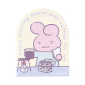 White Tiger and Black Tiger Phone-Sized Fluffy Sticker (Morning Routine)