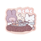 White Tiger and Black Tiger Phone-Sized Fluffy Sticker (Warm and Cozy)