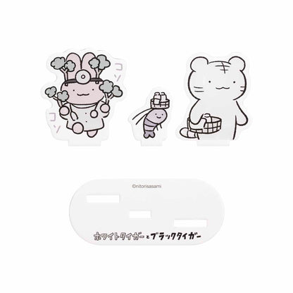 小白虎与黑虎虾 层丙烯酸架（温泉）