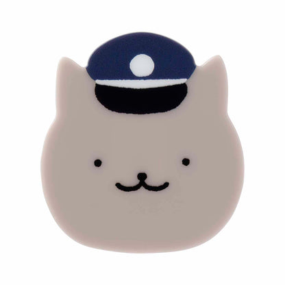 ホワイトタイガーとブラックタイガー ダイカットアクリルバッジ（おまわりさん）