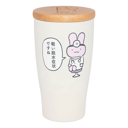 White Tiger and Black Tiger Tumbler with wooden lid (slight dehydration)