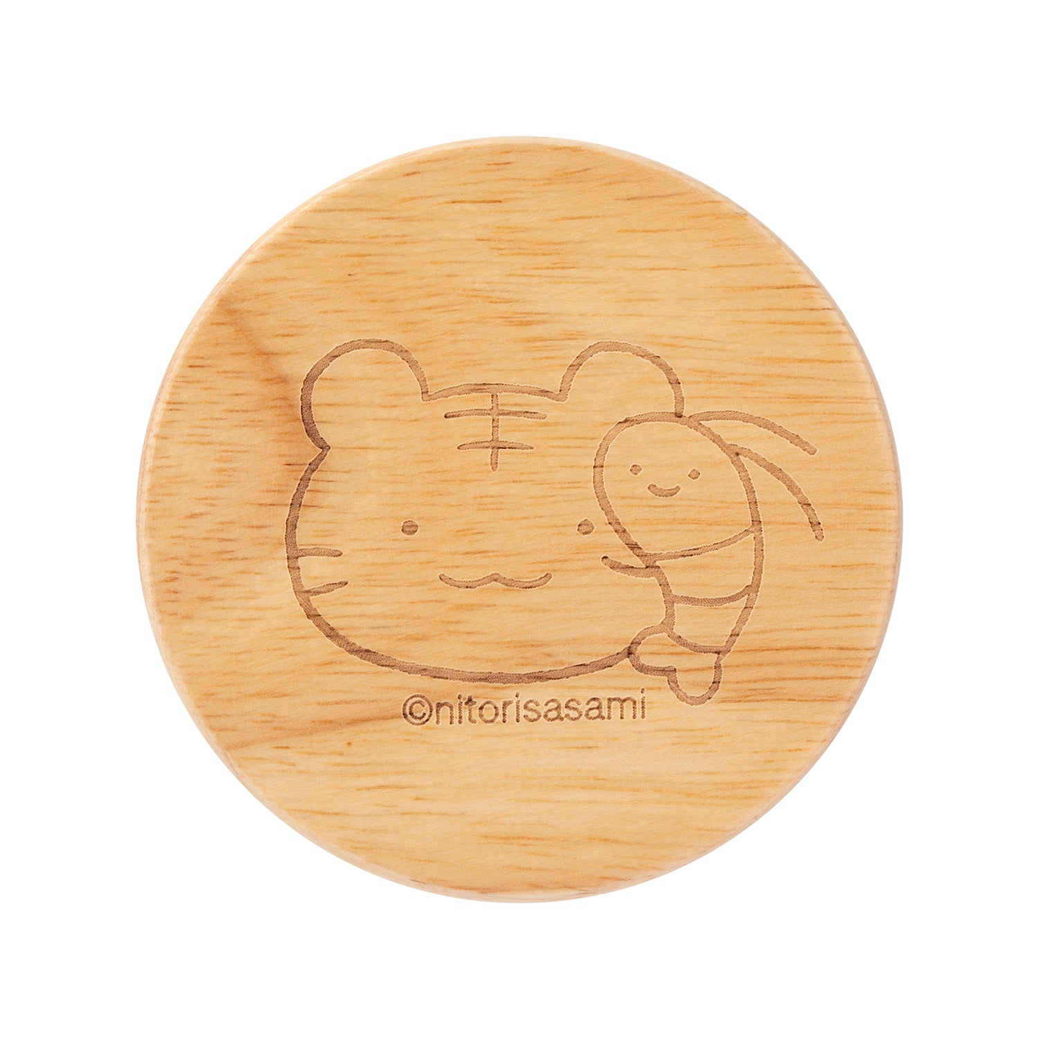 ホワイトタイガーとブラックタイガー 木蓋付きタンブラー（ブラック