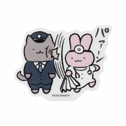 White Tiger and Black Tiger 스마트 폰에 연결할 수있는 명확한 크기스티커컬렉션 (총 10 가지 유형)