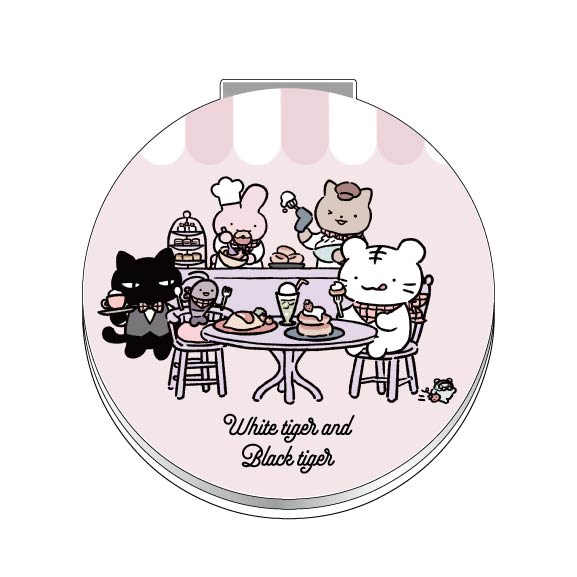 ホワイトタイガーとブラックタイガーカフェ ダブルミラー