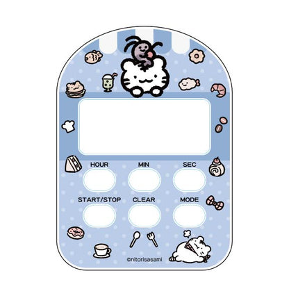 小白虎与黑虎虾 咖啡厅 计时钟（蓝色）