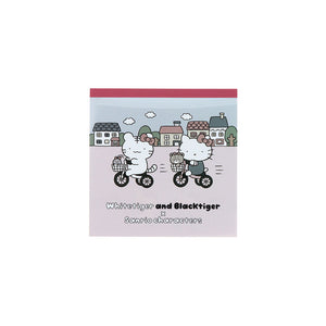 小白虎与黑虎虾×三丽鸥角色 方形便签 P