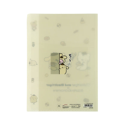 ホワイトタイガーとブラックタイガー×サンリオキャラクターズ ダイカットクリアファイル5P BE