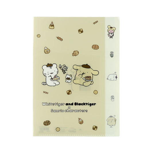 White Tiger and Black Tiger× Sanrio Characters Die-cut Clear File 5P BE