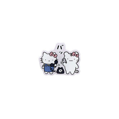 ホワイトタイガーとブラックタイガー×サンリオキャラクターズ アクリルクリップ GR