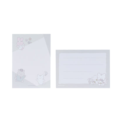 White Tiger and Black Tiger Mini Memo Pad - Gray