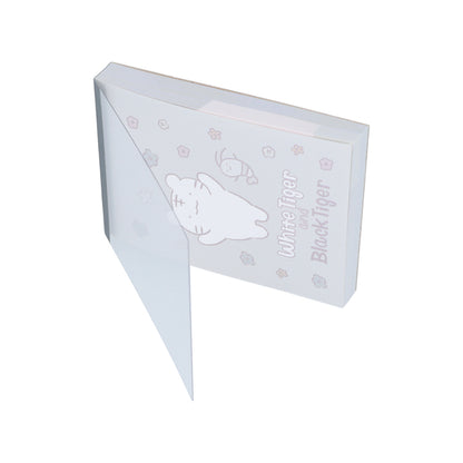 White Tiger and Black Tiger Mini Memo Pad - Gray