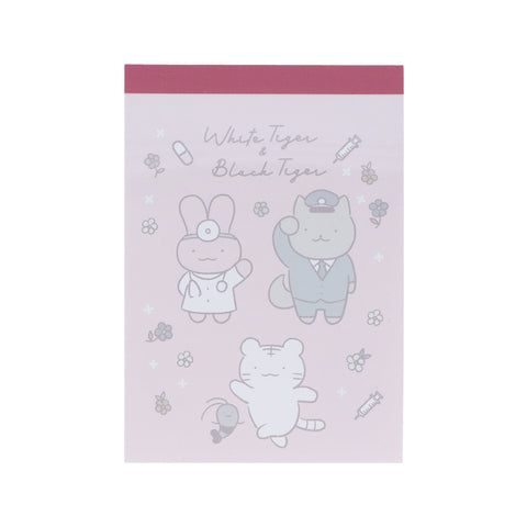 ホワイトタイガーとブラックタイガー メモミニ ピンク | とらえびストア