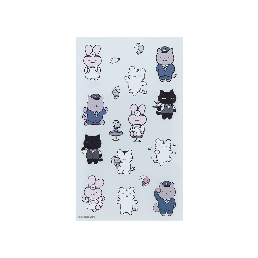 White Tiger and Black Tiger Clear Sheet Seal - Gray