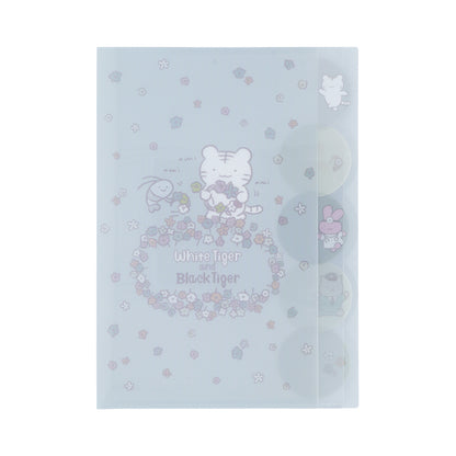 White Tiger and Black Tiger Die-cut Clear File 5P - Gray