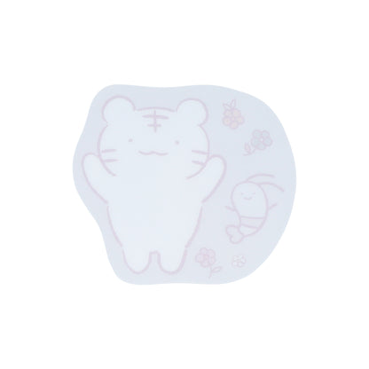 White Tiger and Black Tiger Acrylic Clip - Gray