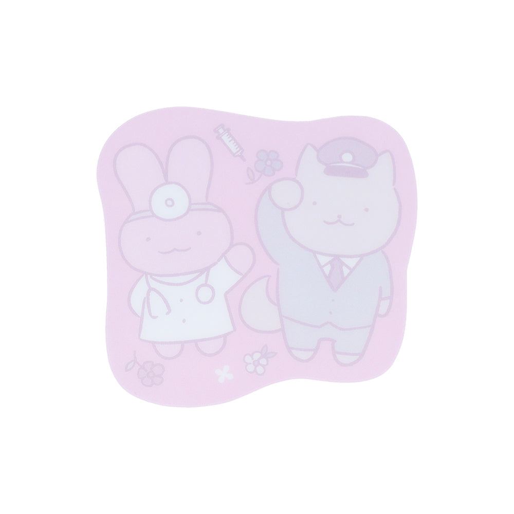 White Tiger and Black Tiger Acrylic Clip - Pink