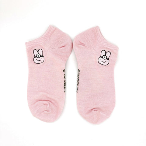 ホワイトタイガーとブラックタイガー ソックス（うさぎ先生刺繍柄