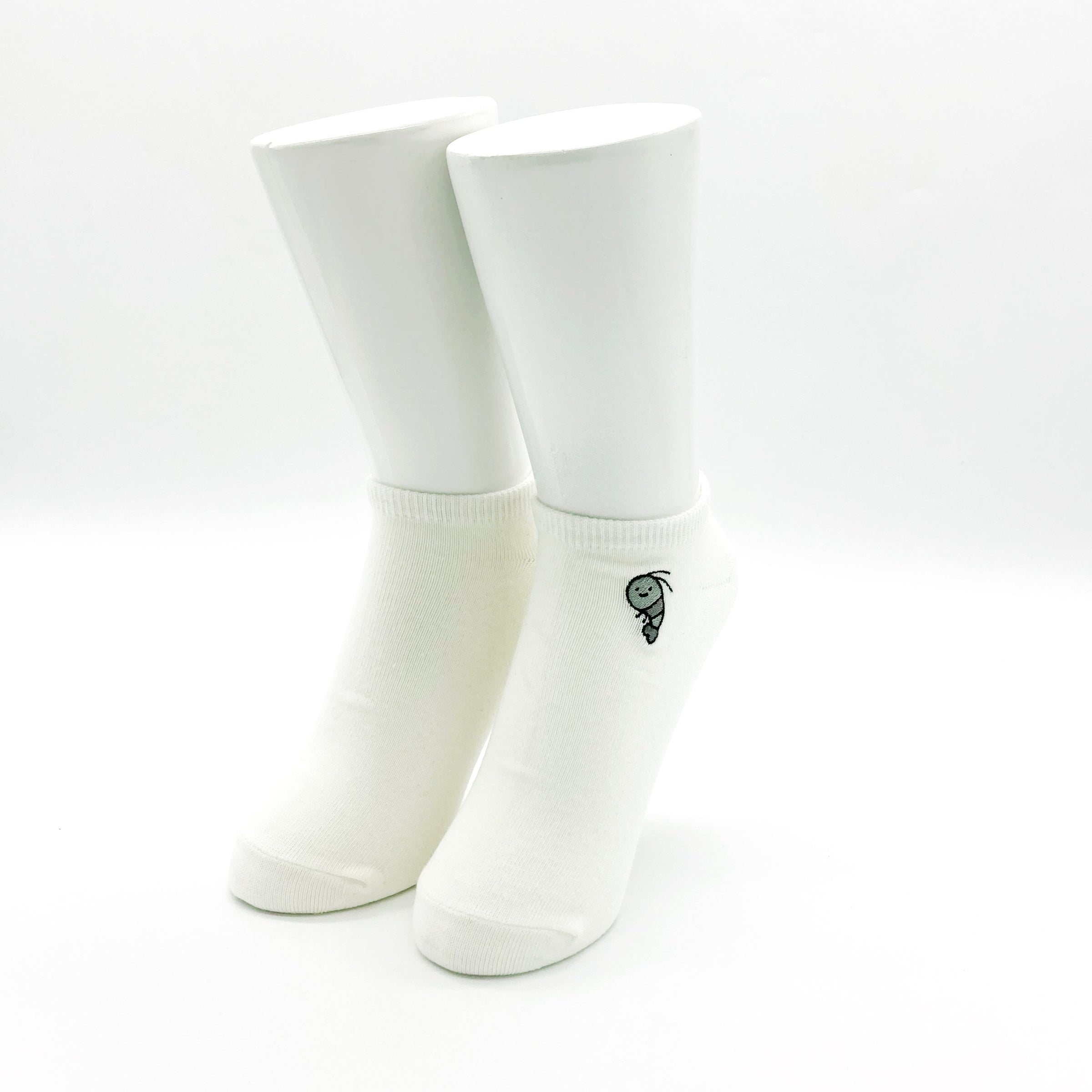 ホワイトタイガーとブラックタイガー ソックス（ブラックタイガー刺繍