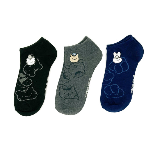 White Tiger and Black Tiger Socks (Embroidery 3P Allover Pattern)