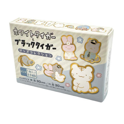 ホワイトタイガーとブラックタイガー ピンズコレクション（全8種）1BOX8個入