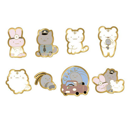 ホワイトタイガーとブラックタイガー ピンズコレクション（全8種）1BOX8個入
