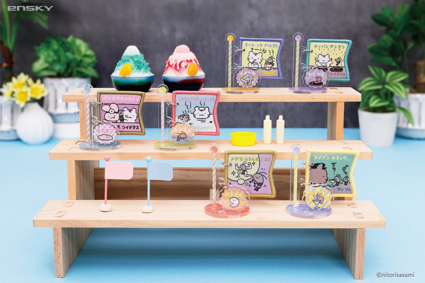 ホワイトタイガーとブラックタイガー フラグがスタンド (全6種) 1BOX6個入