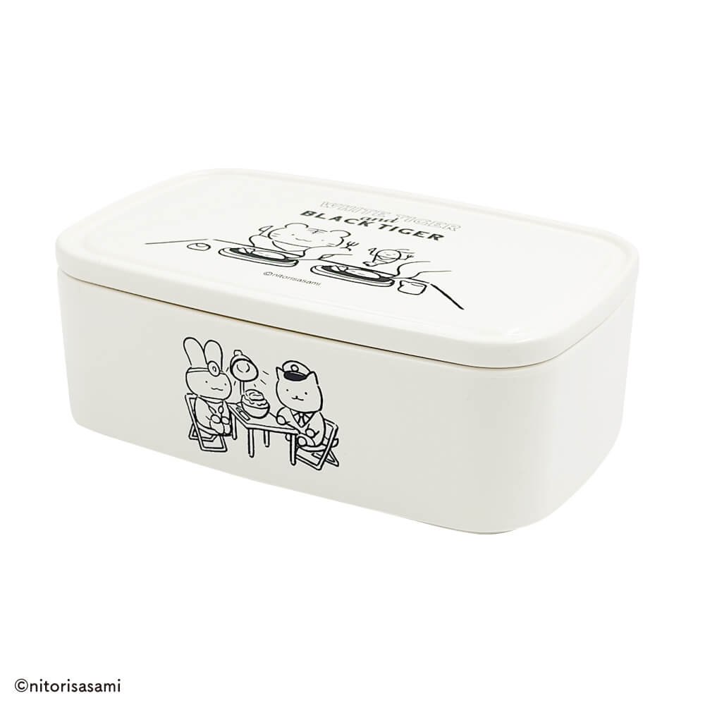 White Tiger and Black Tiger lunch box