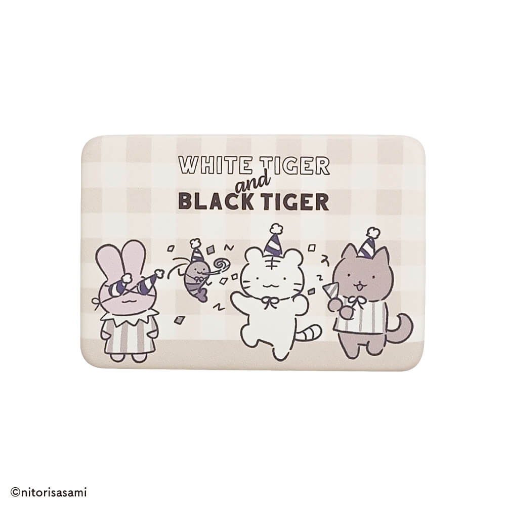 ホワイトタイガーとブラックタイガー アクセサリーケース（BE