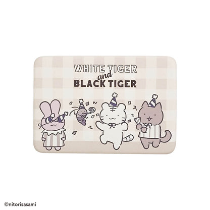 ホワイトタイガーとブラックタイガー アクセサリーケース（BE）