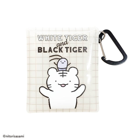 ホワイトタイガーとブラックタイガー クリアマルチケースSS（ばんざい