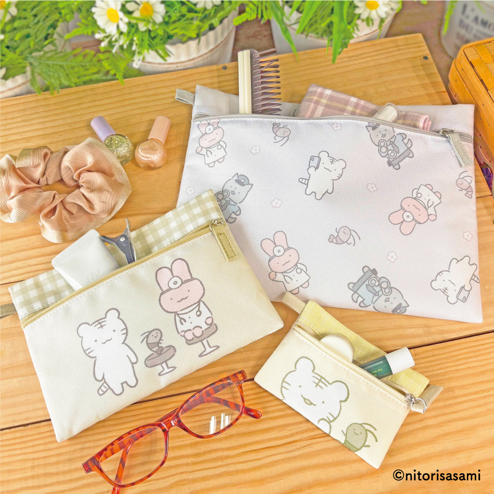 ホワイトタイガーとブラックタイガー 3連ポーチ | とらえびストア