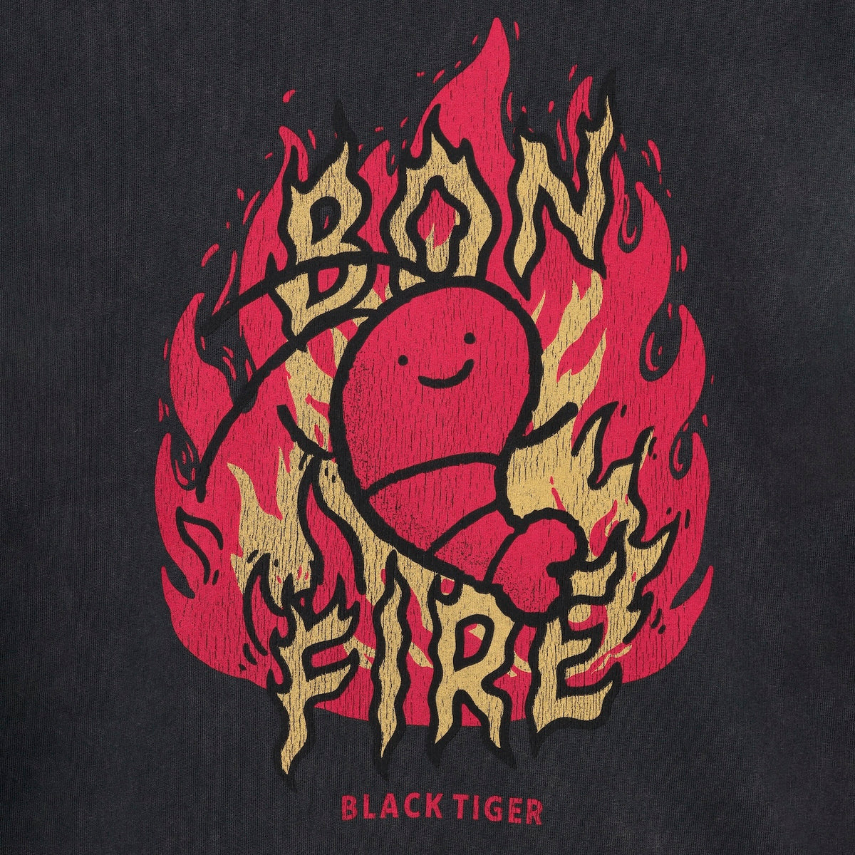 小白虎与黑虎虾 T恤 黑虎虾 BONFIRE 炭灰色